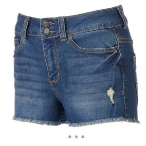 Mudd Flx Stretch 2-Button Shorties Shorts